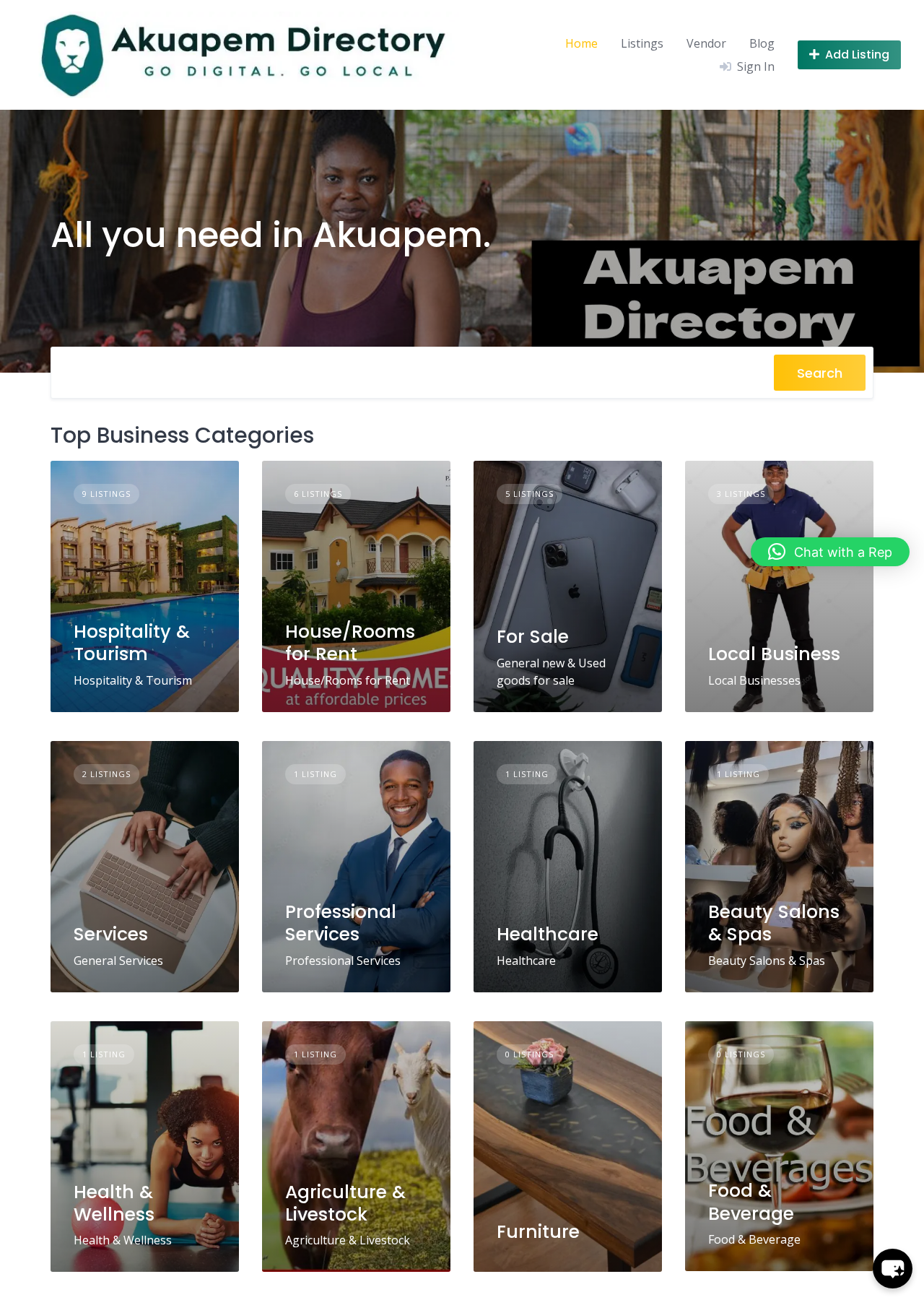 Akuapem Directory website preview