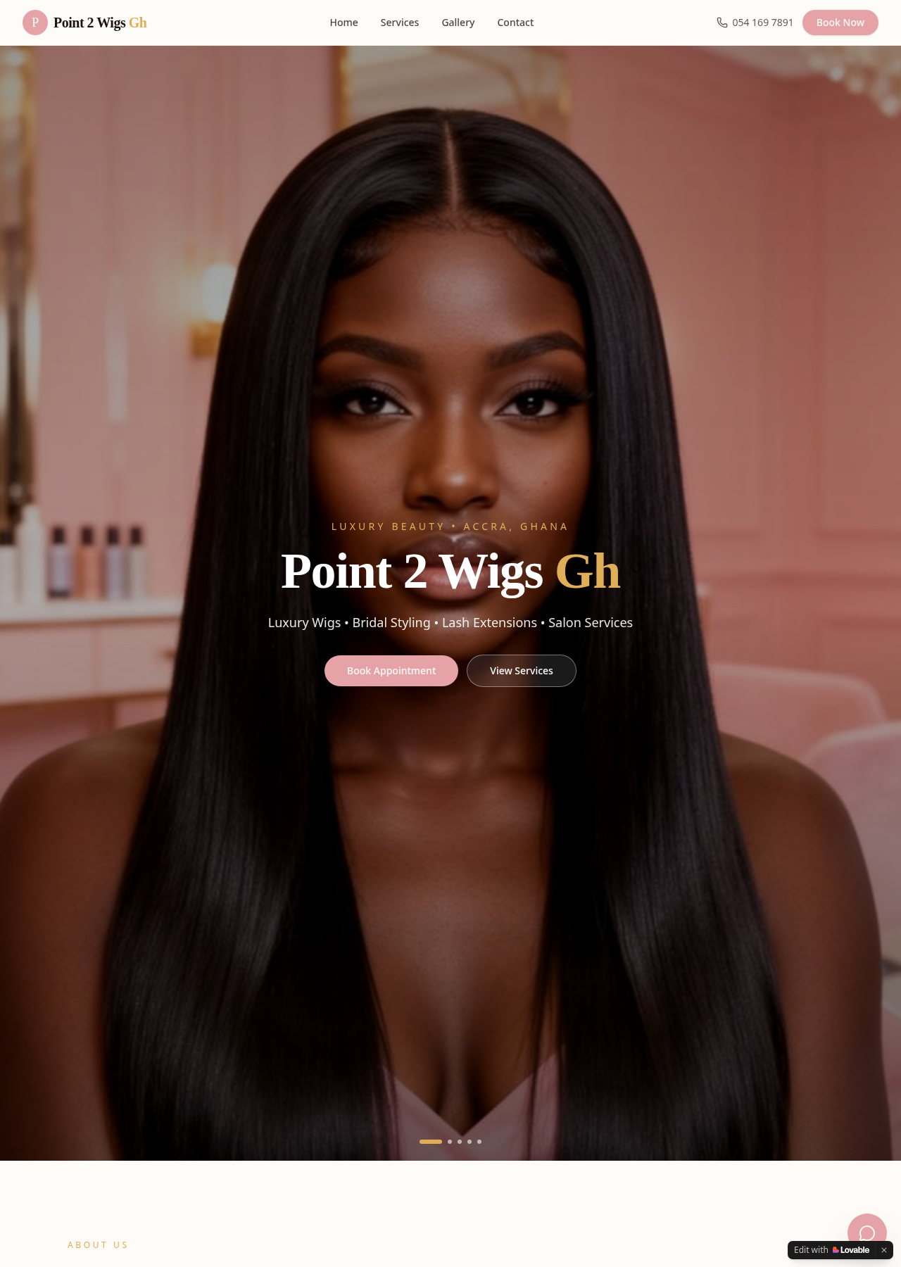 Point 2 Wigs Gh website preview